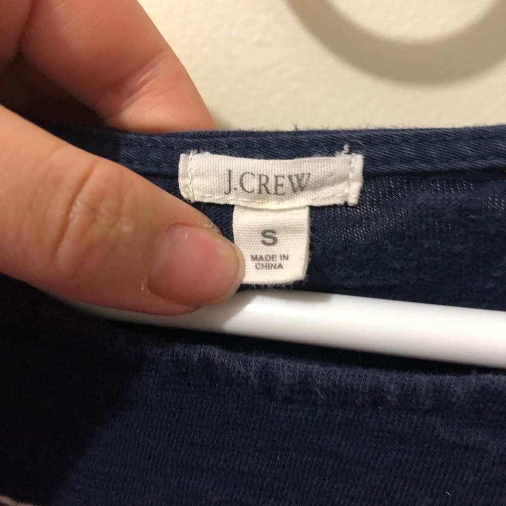 J. Crew Boat Neck Stripes Zipper Sleeves - Picture 3 of 8